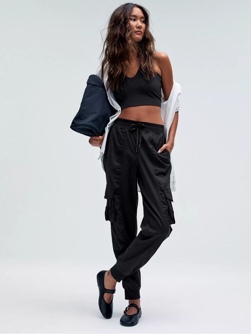 lululemon Dance Studio Relaxed Fit Mid Rise Cargo Jogger Black Size L